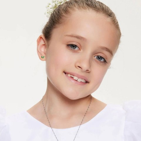 Złote kolczyki KXC6448 - Emalia Złote kolczyki KXC6448 - Emalia