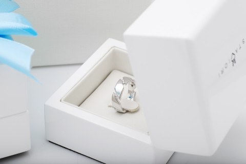 Złota obrączka OBD4075 - Diament Złota obrączka OBD4075 - Diament