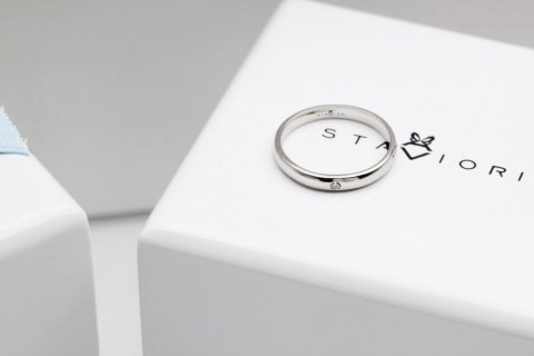 Złota obrączka PBD4790 - Diament Złota obrączka PBD4790 - Diament