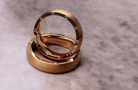 Złota obrączka XZD1859 - Diament Złota obrączka XZD1859 - Diament